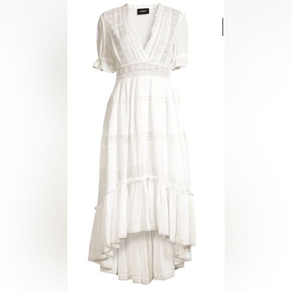 The Kooples Amazing White Lace Boho Prairie Wedding Dress Size 1 (XS) - Picture 5 of 15